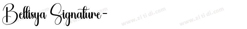 Bellisya Signature字体转换